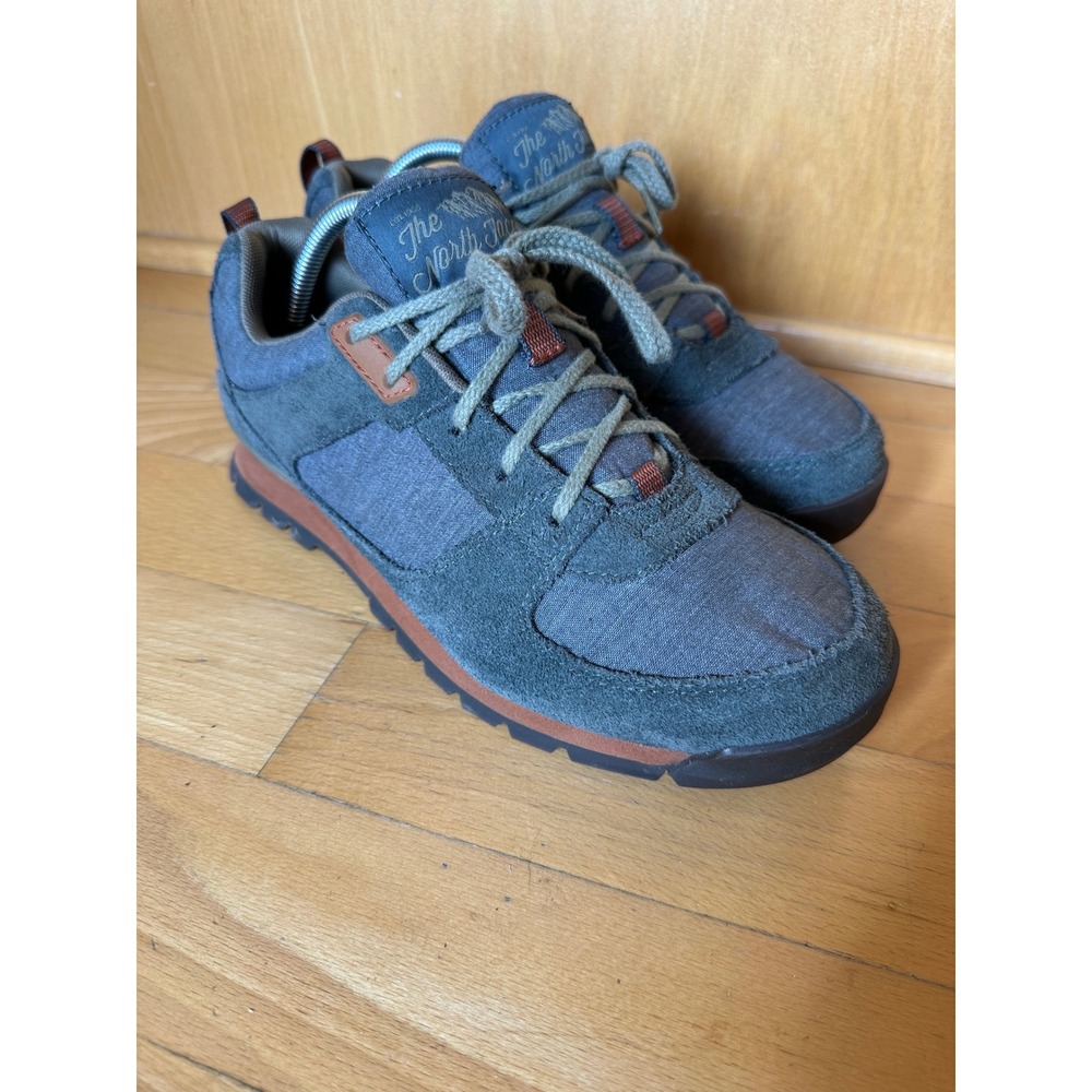 The North Face Back-to-Berkeley Low Suede Canvas Trail Sneakers Blue Mens 10.5